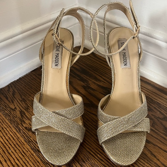 Steve Madden Sparkly Sandal Heels, size 39 - Picture 4 of 5